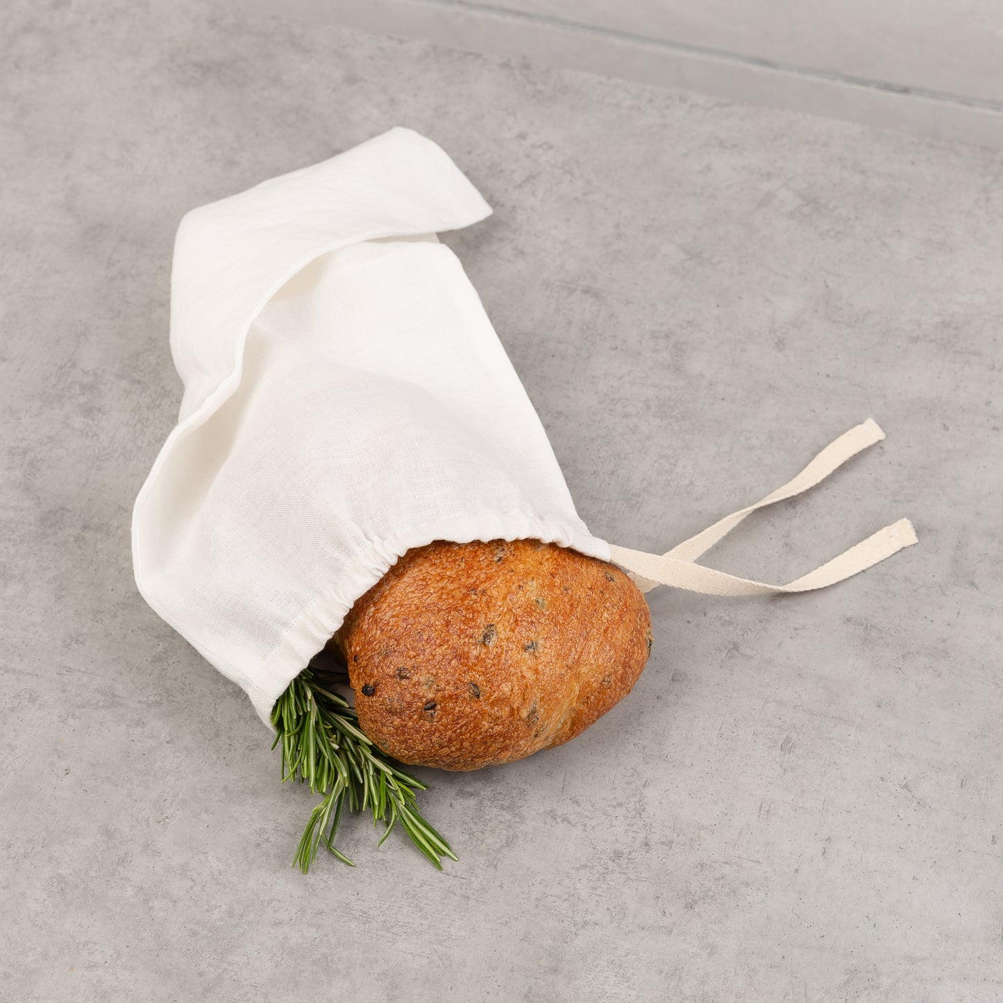 Herbruikbare Linnen Broodzak – Ademend & Duurzaam | Off White